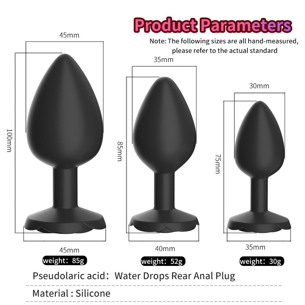 Colorful Water Drops Rear Anal Plugs