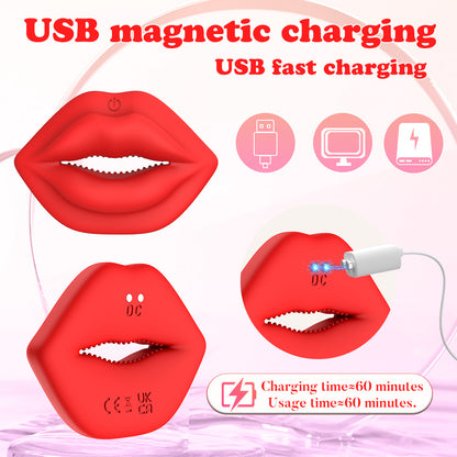 Mouth-shaped toothed nipple clamps